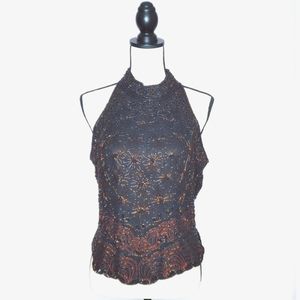PAPELL BOUTIQUE | Sequined Halter Top